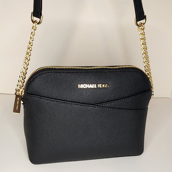 Michael Kors Jet Set Travel Medium Dome Crossbody Bag - Black - NWT